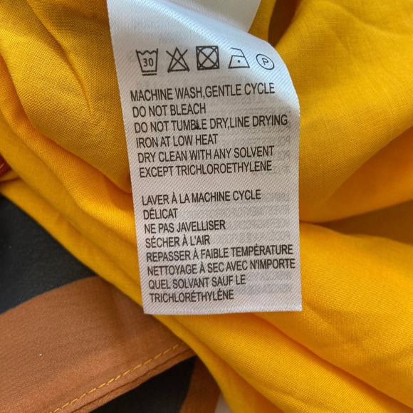 Farm Rio Short Sleeve Wrap Front Maxi Dress Orange Brown Womens Large Petite - Picture 14 of 16